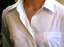 ブラジャー透け透け…夏服になった女子高生の色気がハンパない街撮り透けブラエロ画像